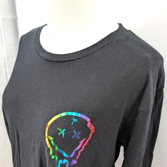 My Travel Vibes Apparel Rainbow Skull Long Sleeve Tee Streetwear Unisex L - Picture 5 of 10